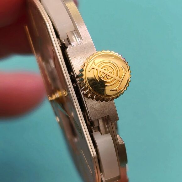 RARE Tiffany & Co. Mark Coupe Automatic Day Date Moonphase 18k SS Dial Movement